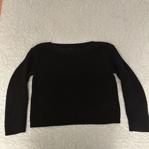 Quince 100% Organic Cotton Black Fisherman Boatneck Sweater